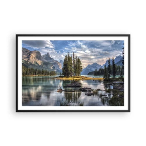 Poster in cornice nera - Sulle acque grandi e limpide... - 91x61 cm