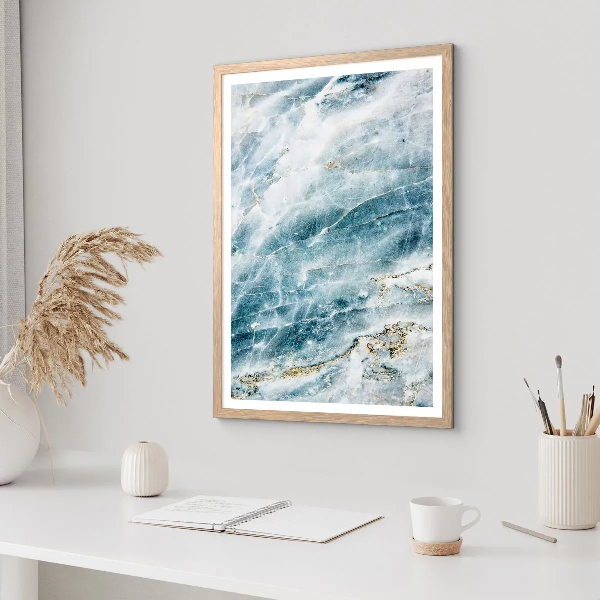 Poster in cornice rovere chiaro - Mondo di ghiaccio - 50x70 cm