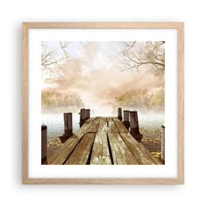 Poster in cornice rovere chiaro - La mite melanconia autunnale - 40x40 cm