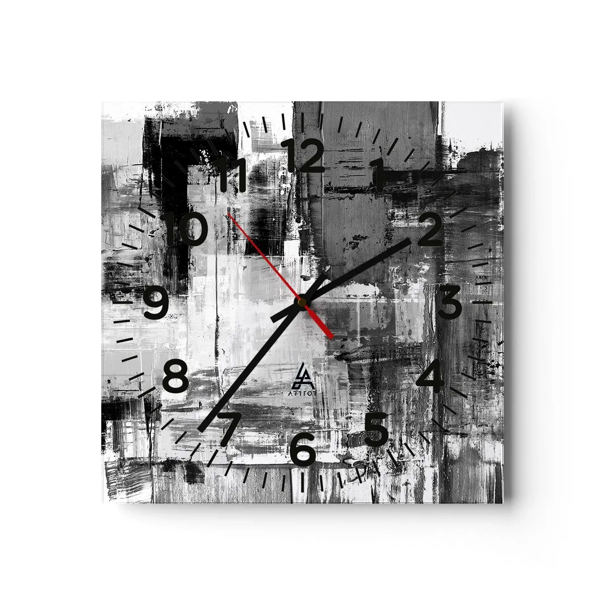 Orologio da parete - Orologio in Vetro - Il grigio è bello - 30x30 cm