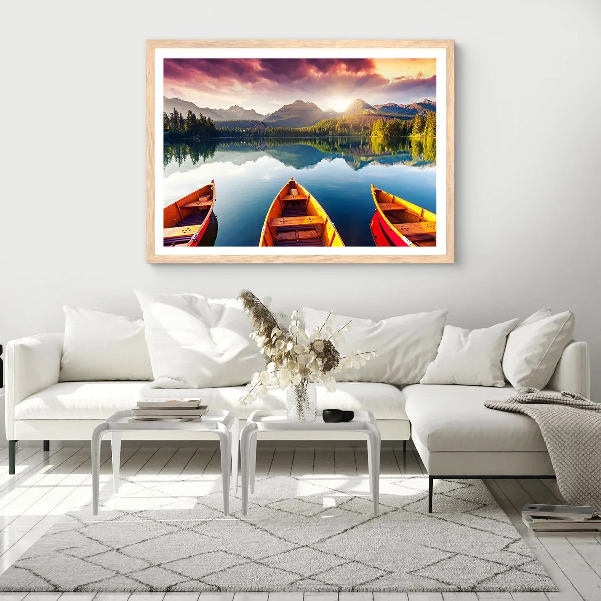 Poster in cornice rovere chiaro - Niente contro natura - 70x50 cm