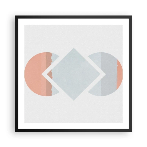 Poster in cornice nera - La situazione è chiara - 60x60 cm