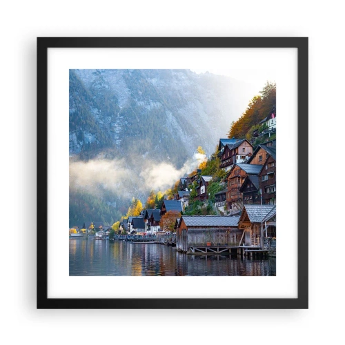 Poster in cornice nera - Atmosfera alpina - 40x40 cm