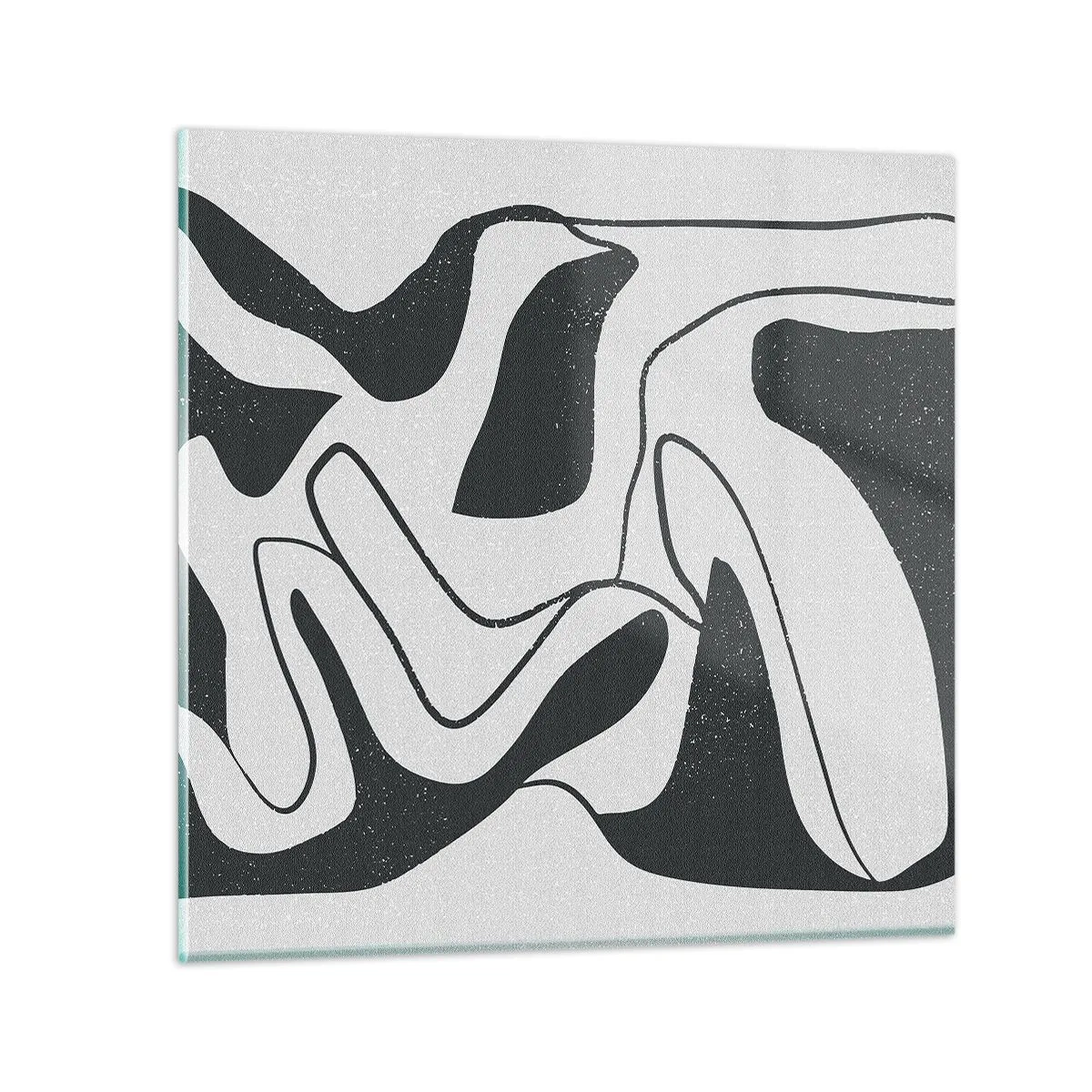 Quadro su vetro - Gioco astratto nel labirinto - 30x30 cm