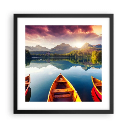 Poster in cornice nera - Niente contro natura - 40x40 cm