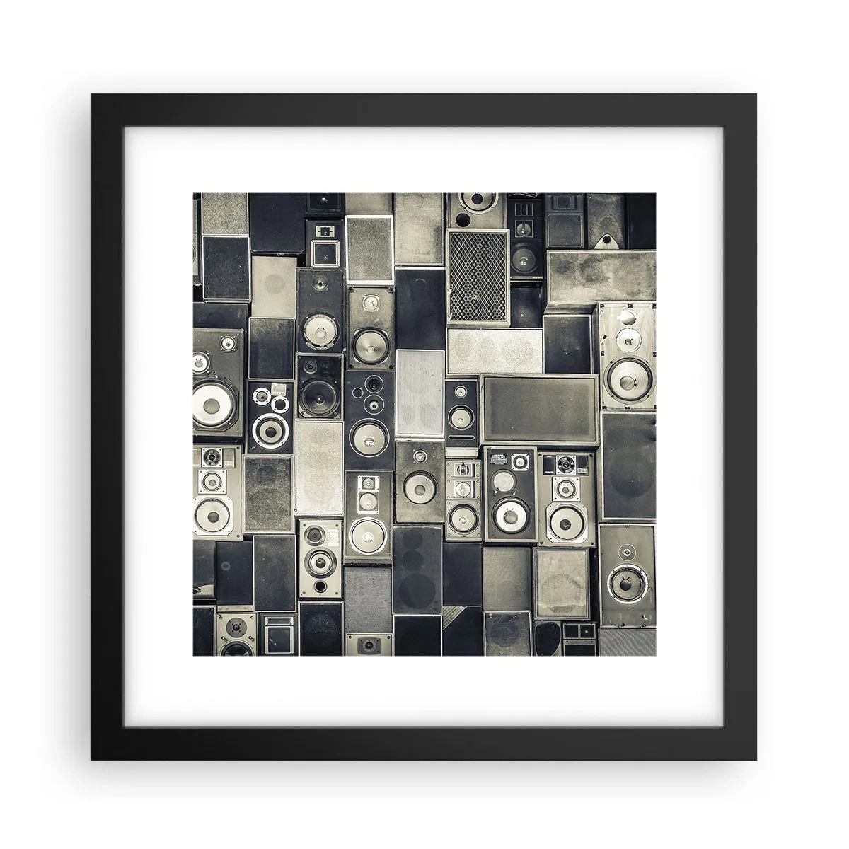 Poster in cornice nera - Armonia di suoni - 30x30 cm
