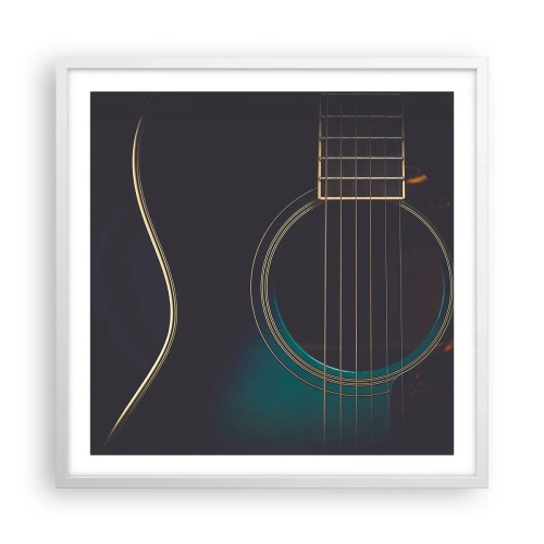 Poster in cornice bianca - L'attimo prima del suono - 60x60 cm
