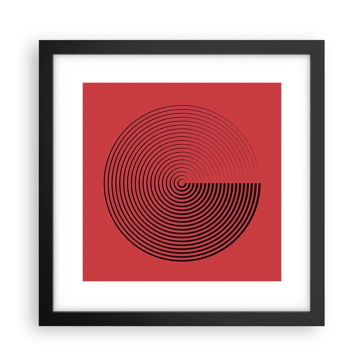 Poster in cornice nera - Movimento circolare - 30x30 cm