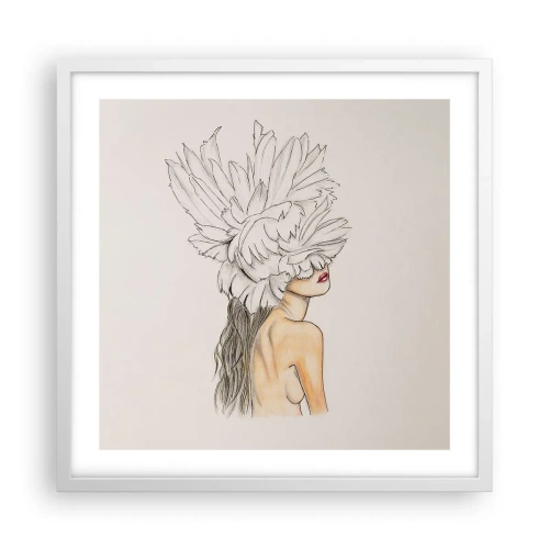 Poster in cornice bianca - Bellezza coronata - 50x50 cm