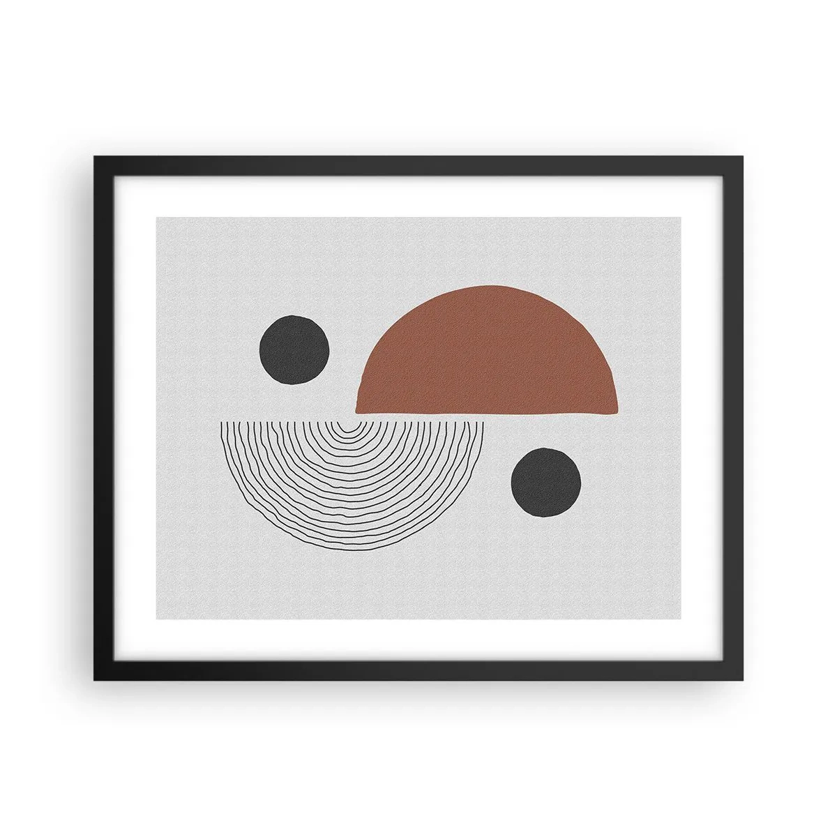 Poster in cornice nera - La perfezione del cerchio - 50x40 cm