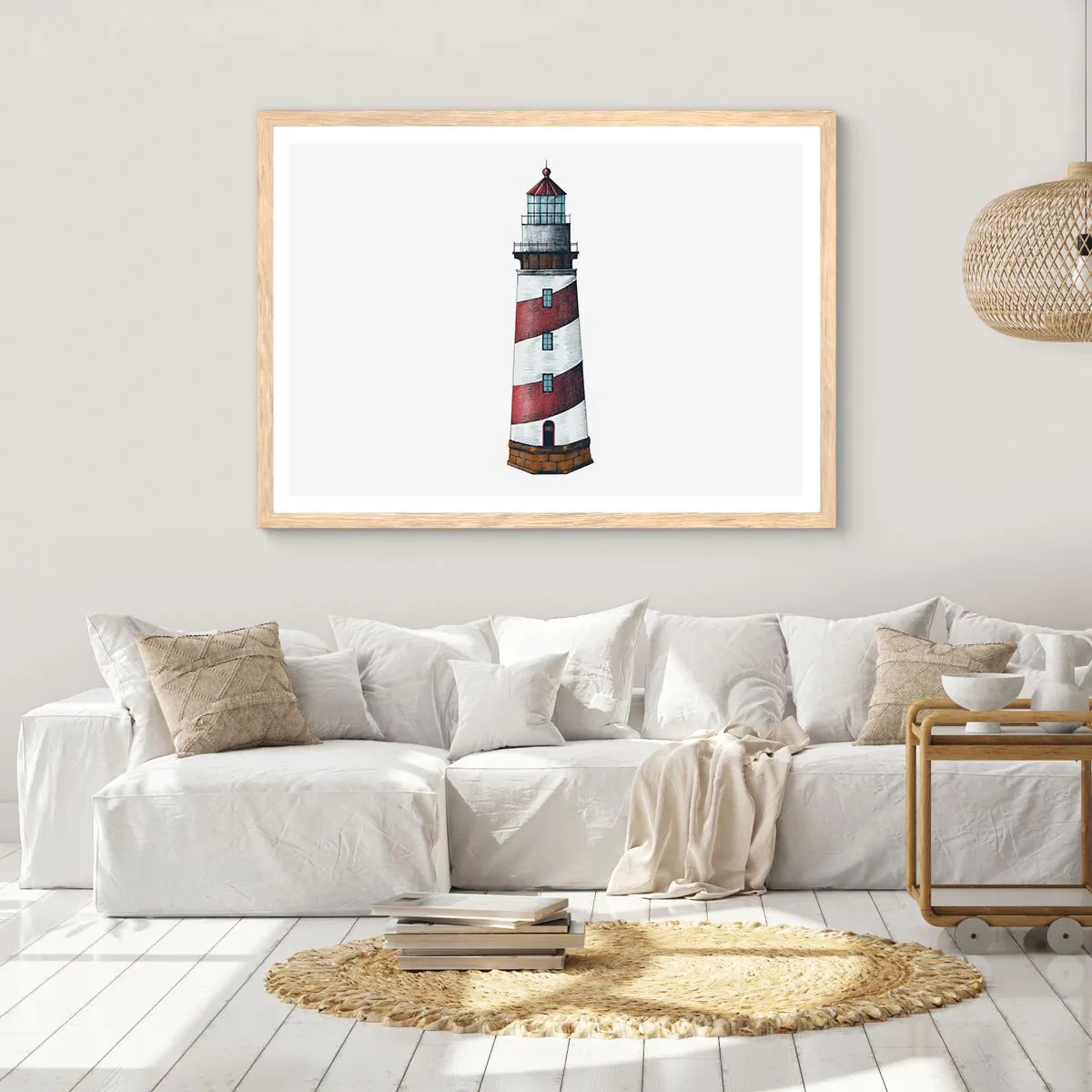 Poster in cornice rovere chiaro - Sempre di guardia - 50x40 cm