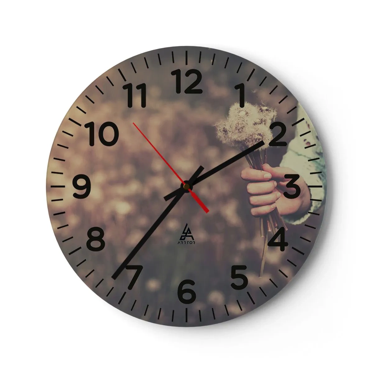 Orologio da parete - Orologio in Vetro - Fermali per favore - 30x30 cm