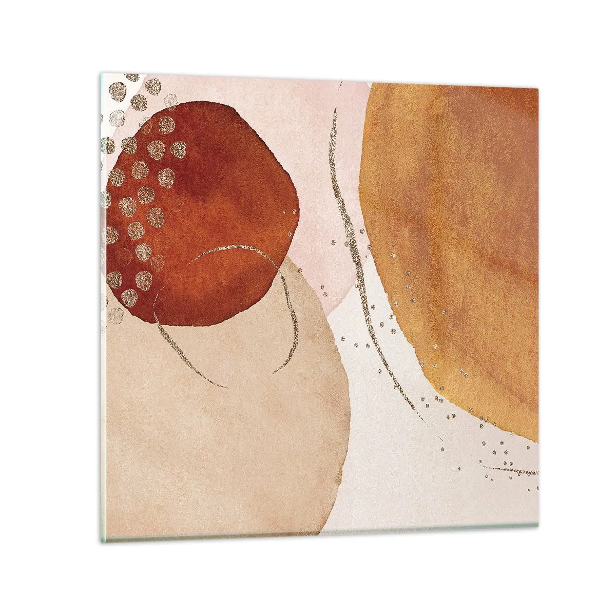 Quadro su vetro - Rotondità e movimento - 40x40 cm