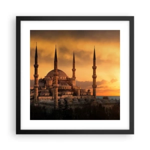 Poster in cornice nera - Dio è grande - 40x40 cm