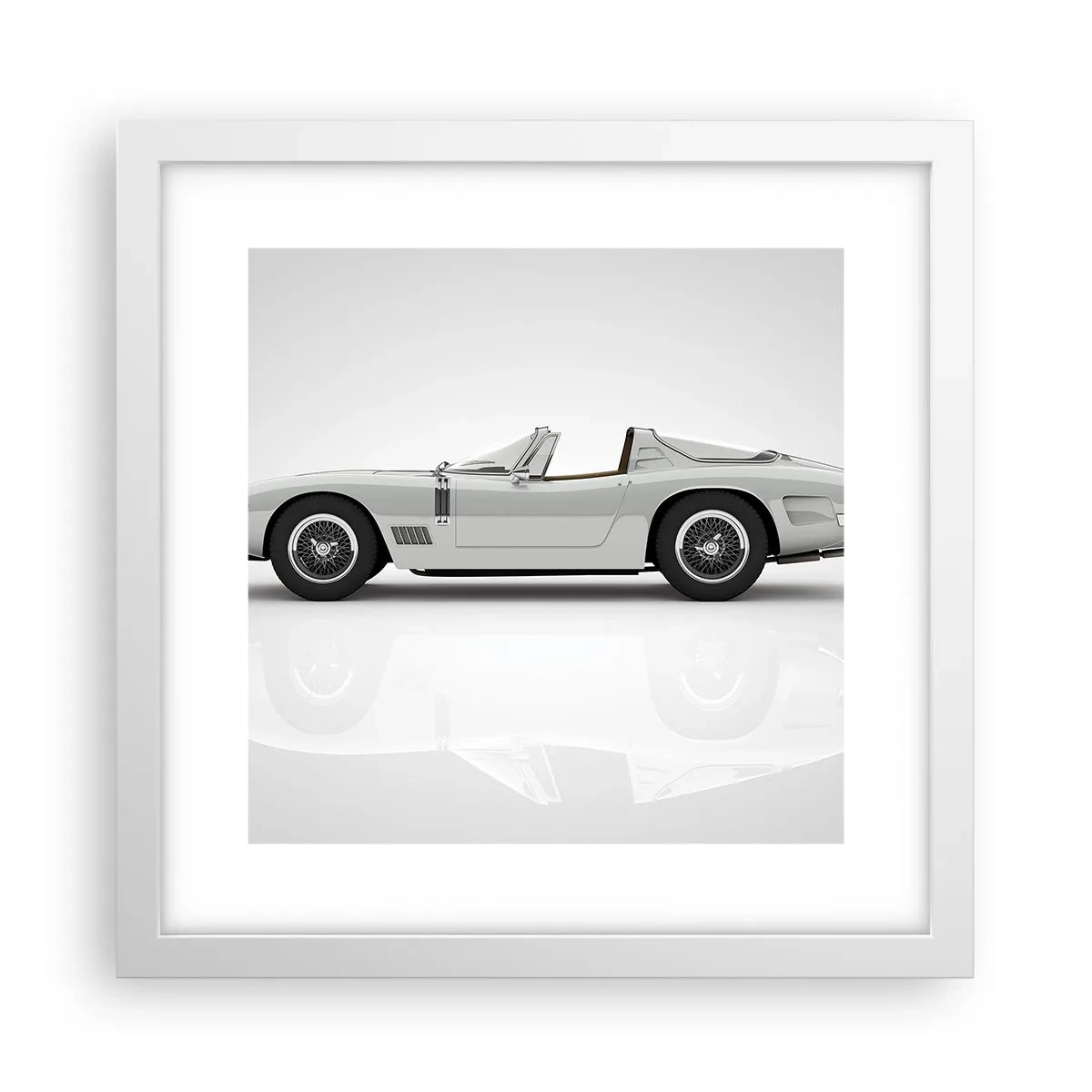 Poster in cornice bianca - Promessa di divertimento - 30x30 cm