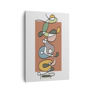 Quadro su tela - Stampe su Tela - Astrazione: saltello colorato - 70x100 cm