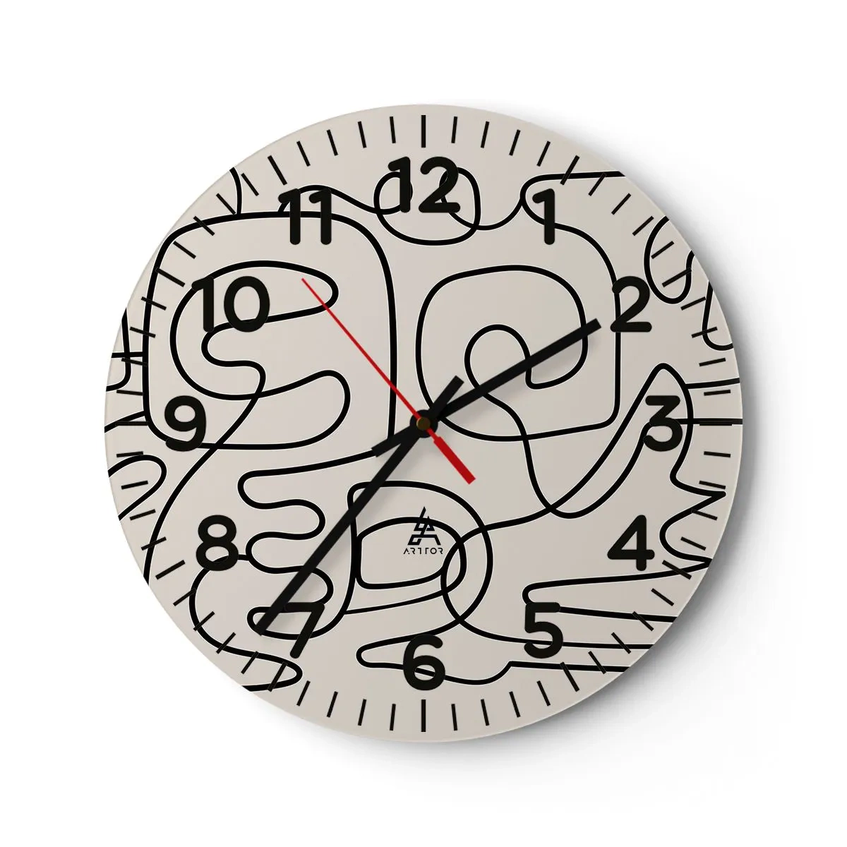 Orologio da parete - Orologio in Vetro - Segui il percorso - 30x30 cm