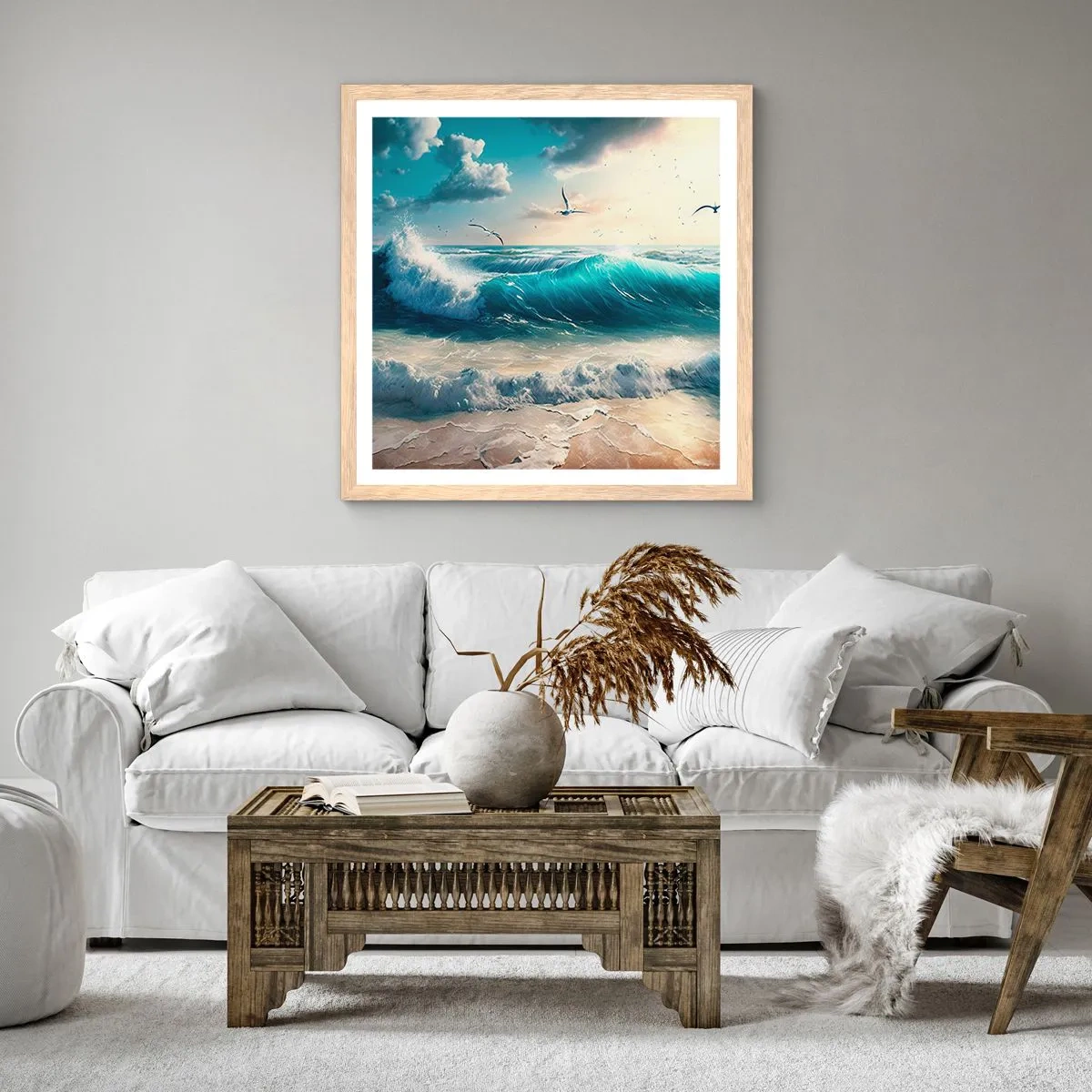 Poster in cornice rovere chiaro - Mormora solo per te - 60x60 cm