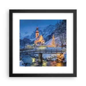 Poster in cornice nera - Lo spirito di Natale - 30x30 cm