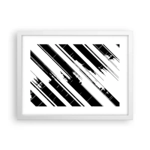 Poster in cornice bianca - Composizione intensa e dinamica - 40x30 cm