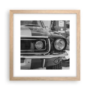 Poster in cornice rovere chiaro - A rotta di collo - 30x30 cm