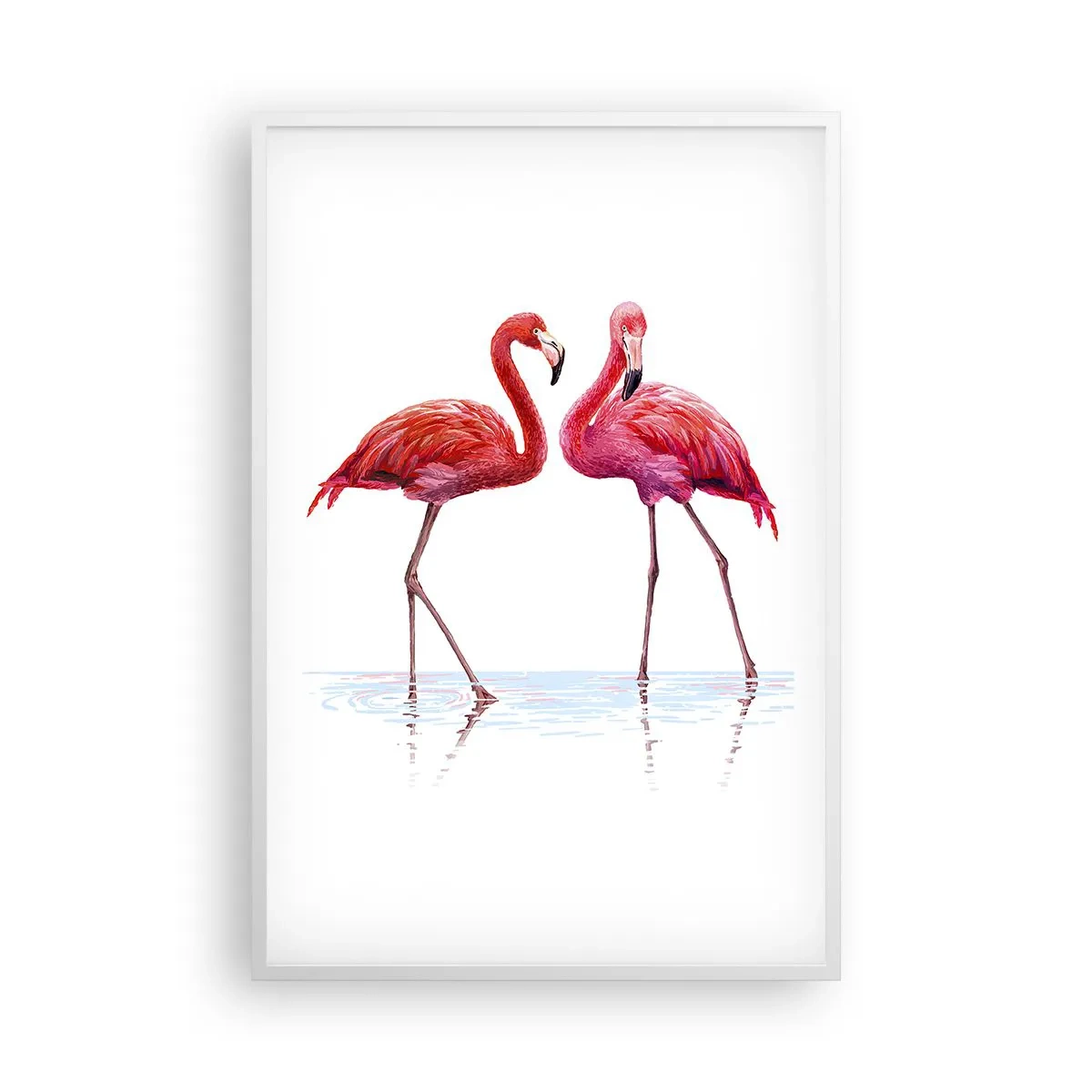 Poster in cornice bianca - Appuntamento in rosa - 61x91 cm