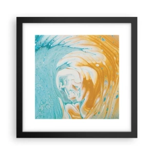 Poster in cornice nera - Vortice pastello - 30x30 cm
