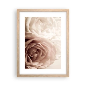 Poster in cornice rovere chiaro - Nel cuore della rosa - 30x40 cm