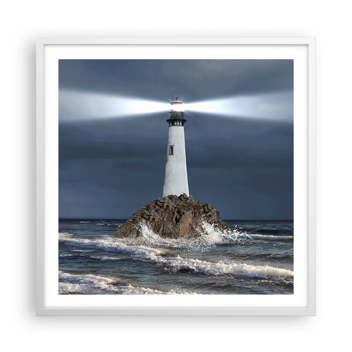 Poster in cornice bianca - Qui...qui... qui! - 60x60 cm