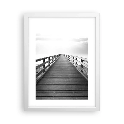 Poster in cornice bianca - Sempre più lontano - 30x40 cm