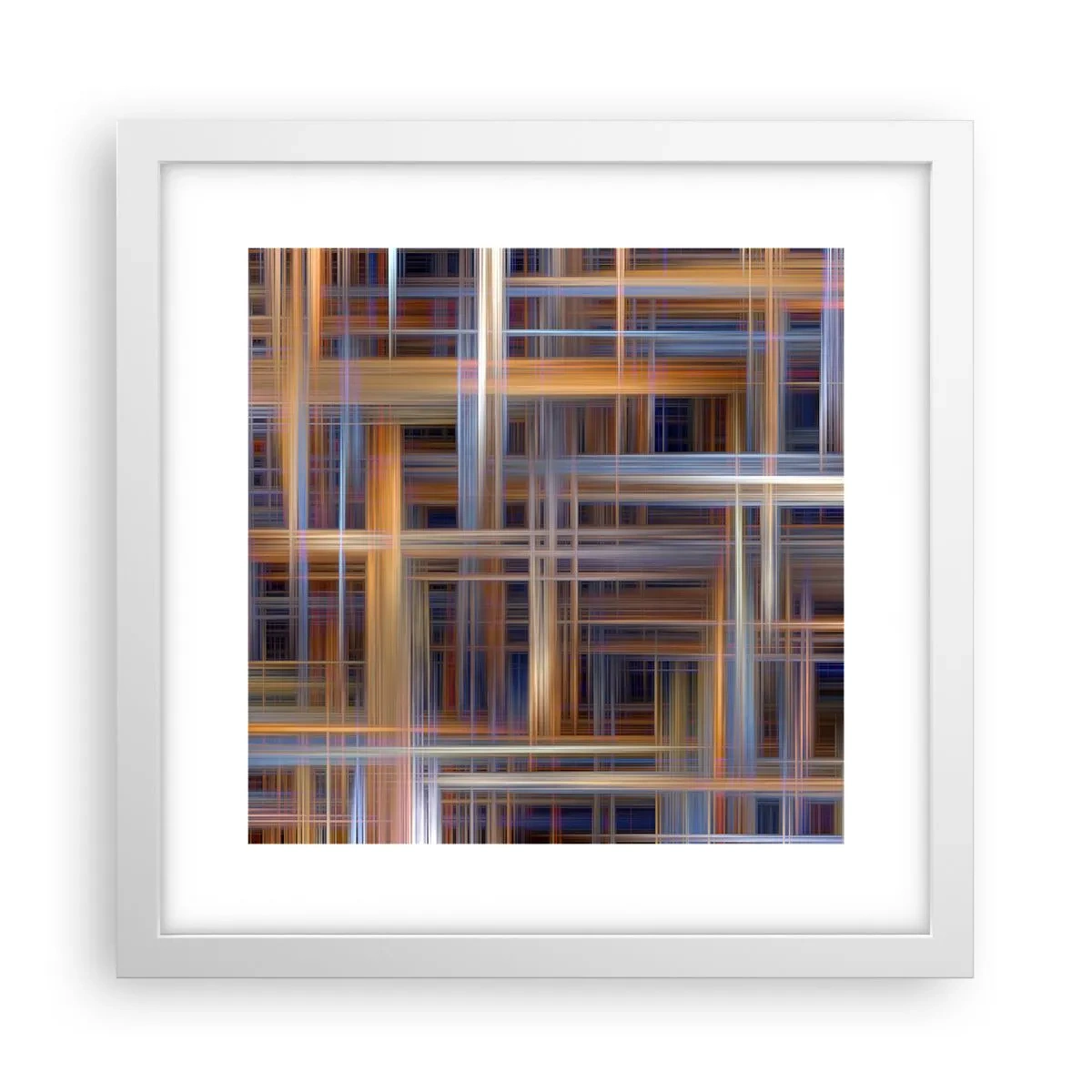 Poster in cornice bianca - Tessute con la luce - 30x30 cm