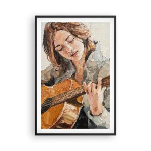 Poster in cornice nera - Concerto per chitarra e cuore di ragazza - 61x91 cm