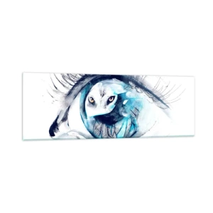 Quadro su vetro - Faccia a faccia con la natura selvaggia - 90x30 cm