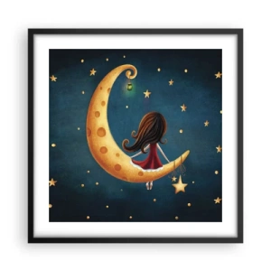 Poster in cornice nera - Una volta... - 50x50 cm