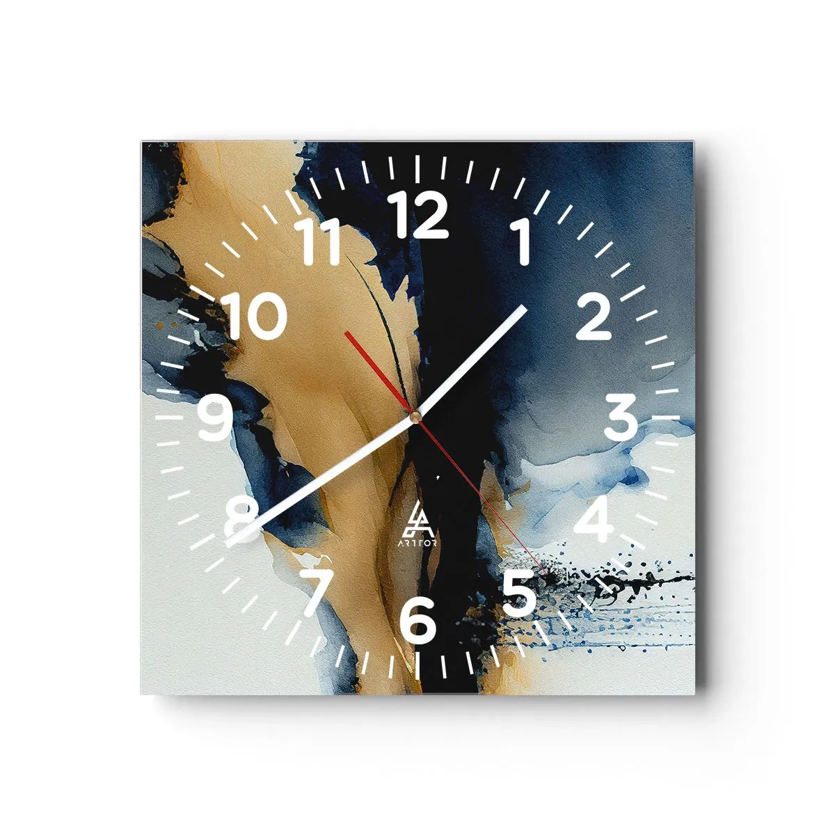 Orologio da parete - Orologio in Vetro - Dietro la cortina - 30x30 cm