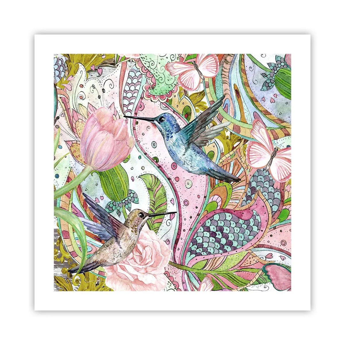 Poster - Intrecciate nei rami - 50x50 cm