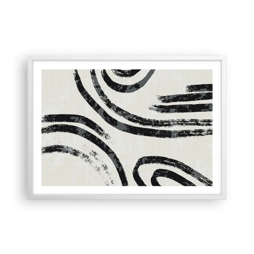 Poster in cornice bianca - Interrotto a metà - 70x50 cm