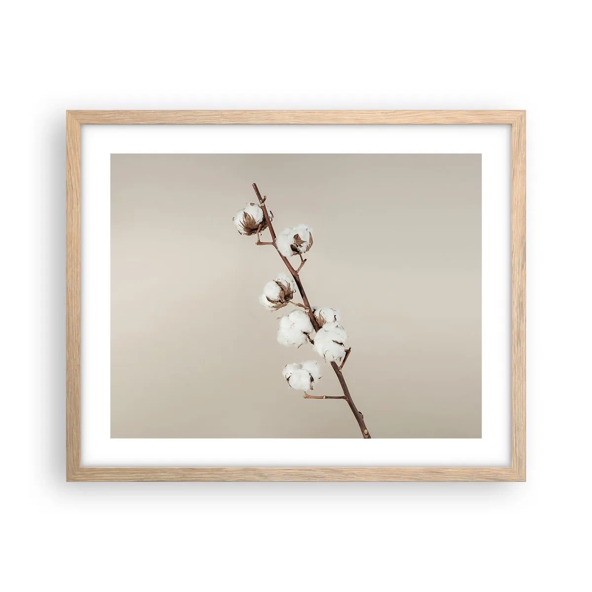 Poster in cornice rovere chiaro - Alla fonte della morbidezza - 50x40 cm