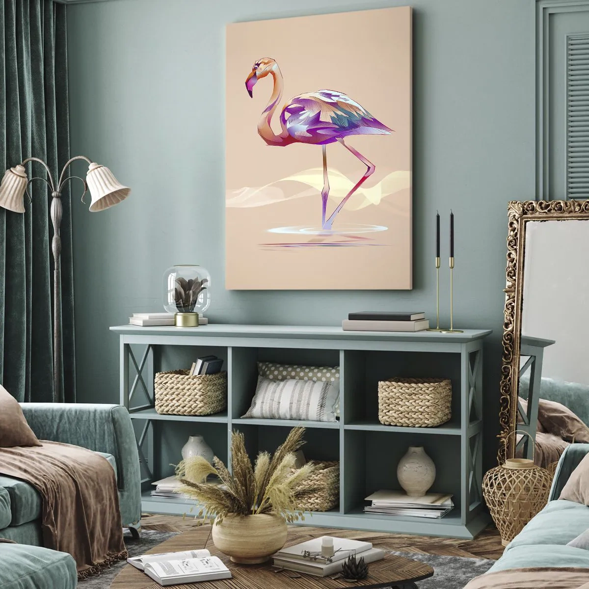 Quadro su tela - Stampe su Tela - L'uccello delle buone emozioni - 45x80 cm