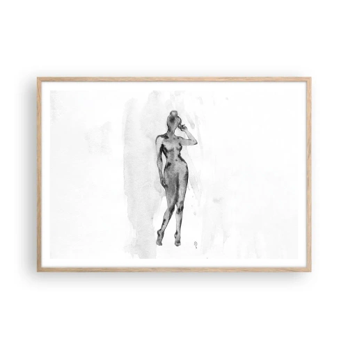 Poster in cornice rovere chiaro - Studio di ideale di bellezza - 100x70 cm