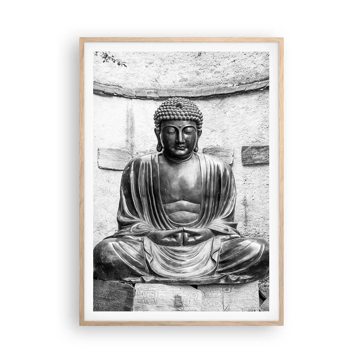 Poster in cornice rovere chiaro - Alla fonte della pace - 70x100 cm