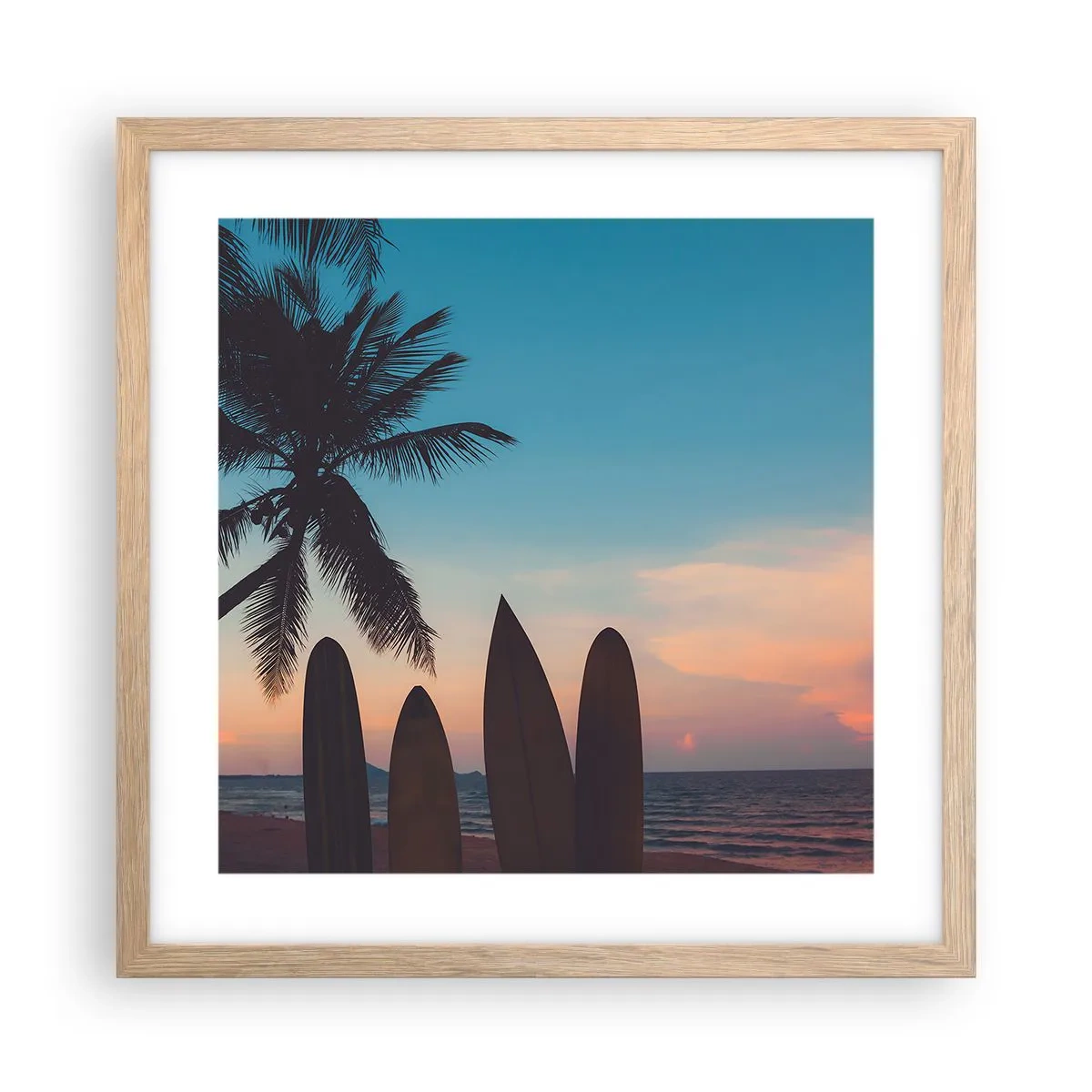 Poster in cornice rovere chiaro - Domani anche ci divertiamo - 40x40 cm