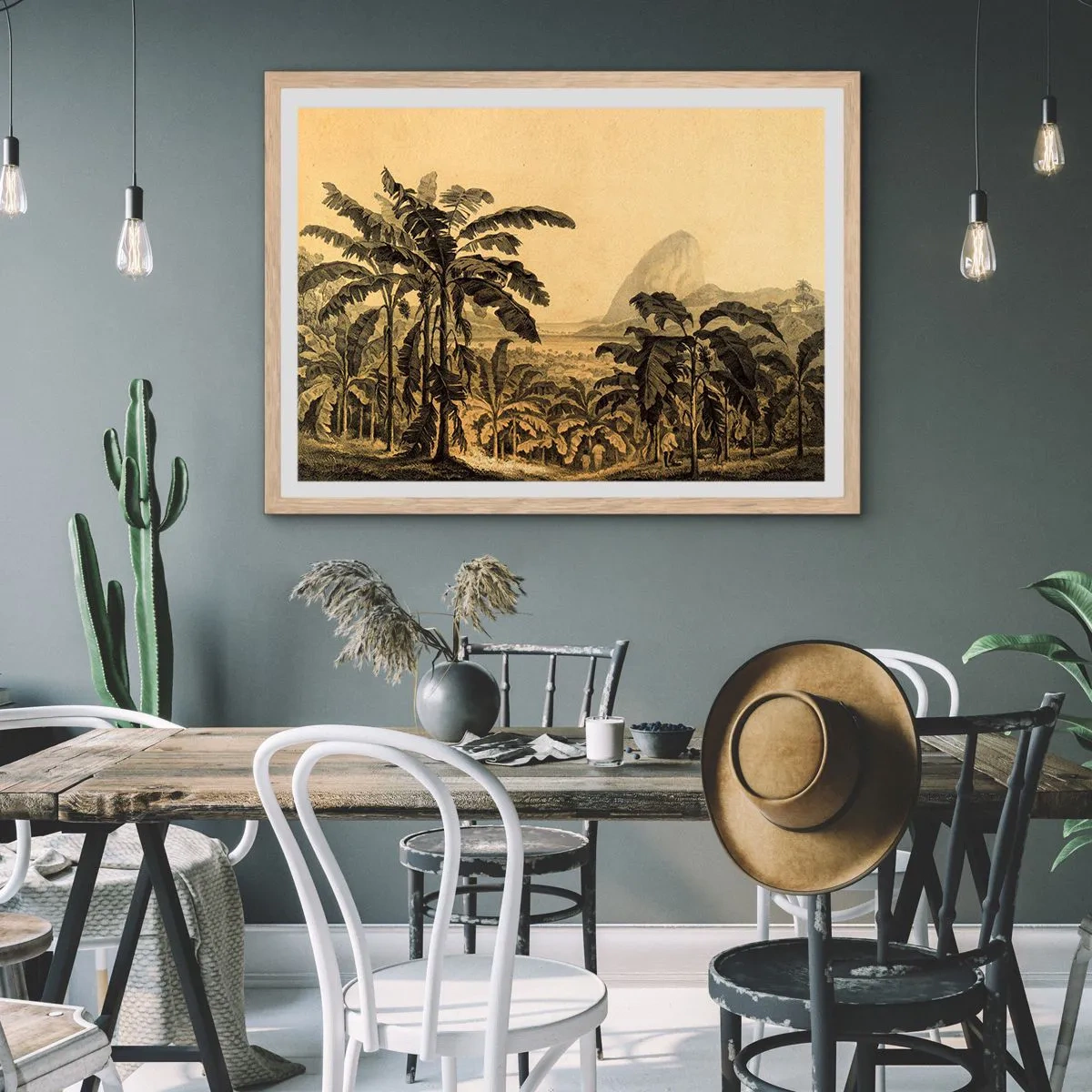 Poster in cornice rovere chiaro - Nel clima coloniale - 40x30 cm