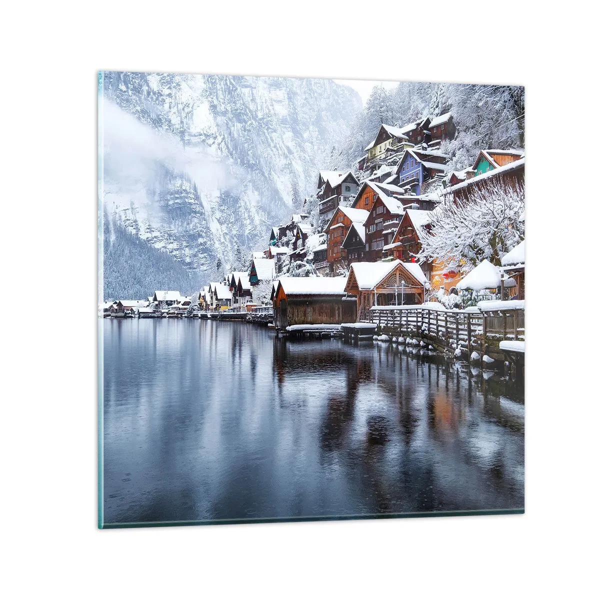 Quadro su vetro - Decorazione invernale - 30x30 cm