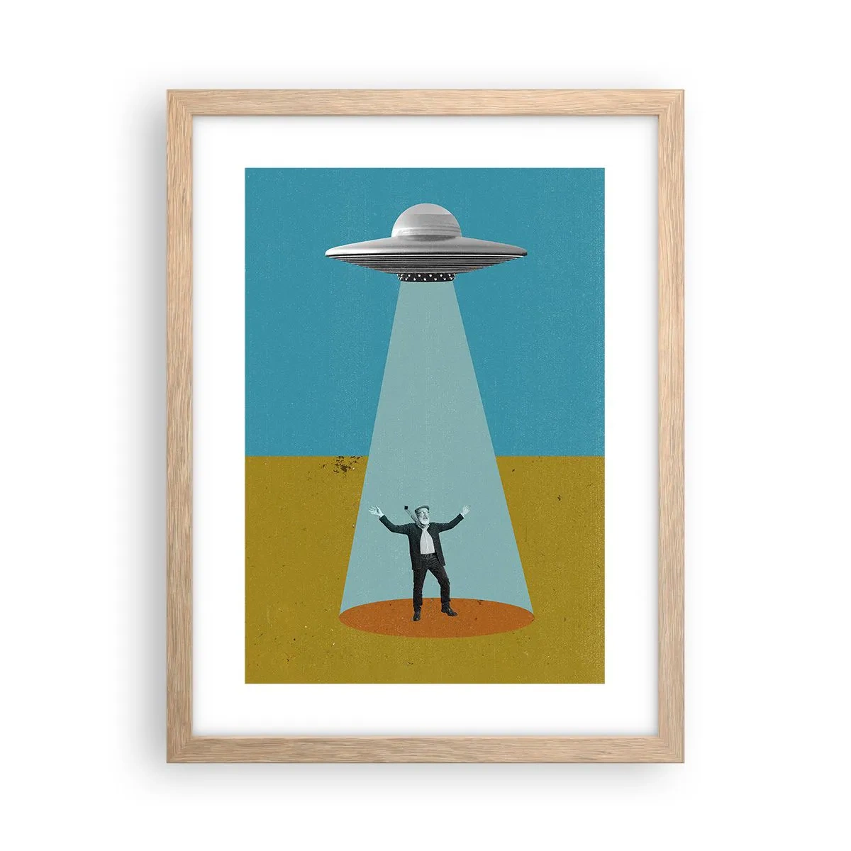 Poster in cornice rovere chiaro - Incontro ravvicinato - 30x40 cm