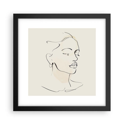 Poster in cornice nera - Linea sicura - 30x30 cm
