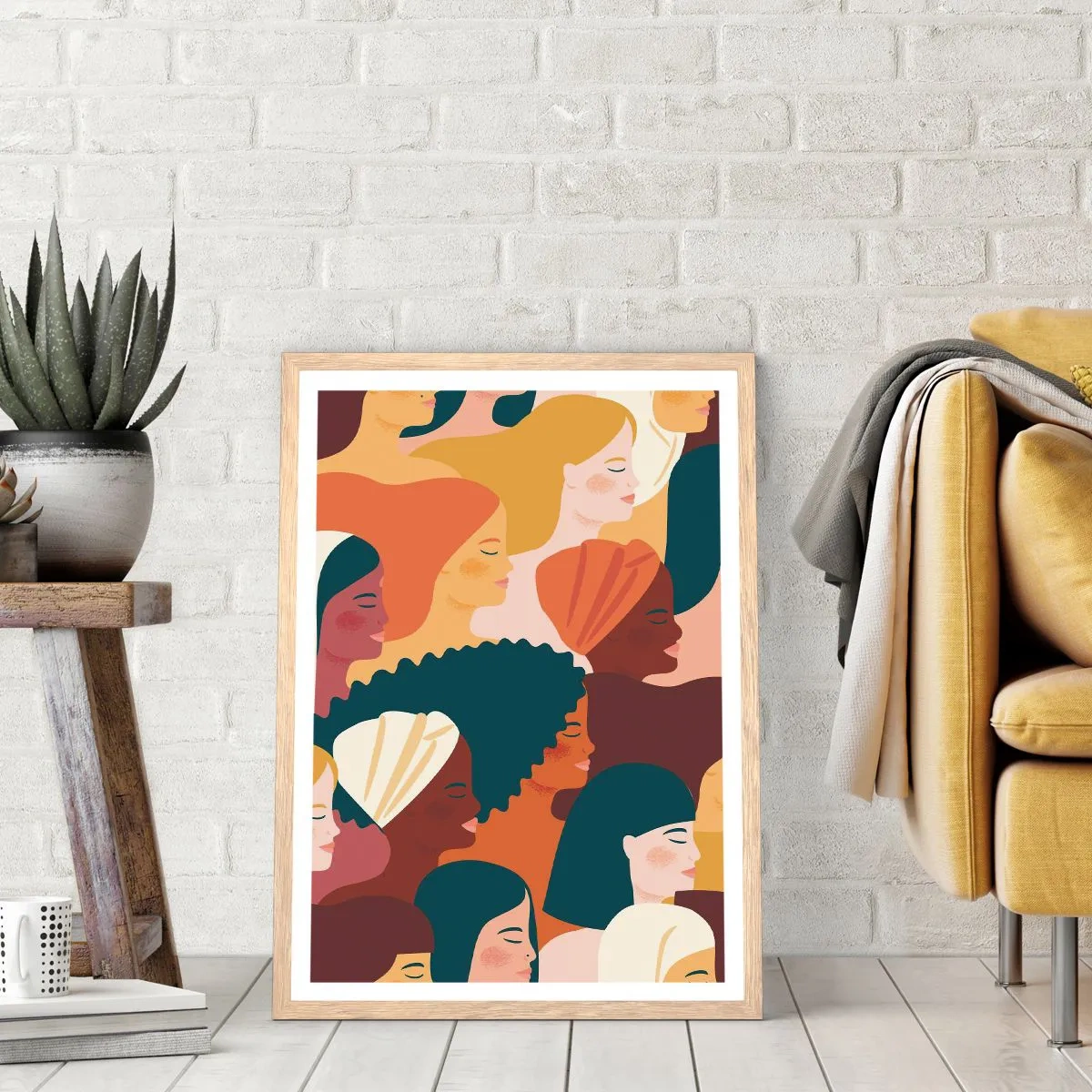 Poster in cornice rovere chiaro - Solo femminilità - 61x91 cm