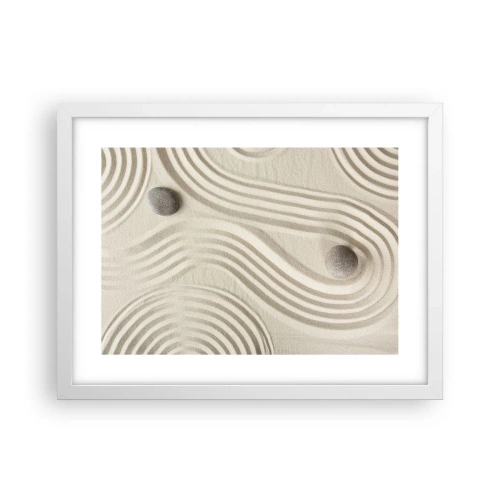 Poster in cornice bianca - Il tocco del calore - 40x30 cm