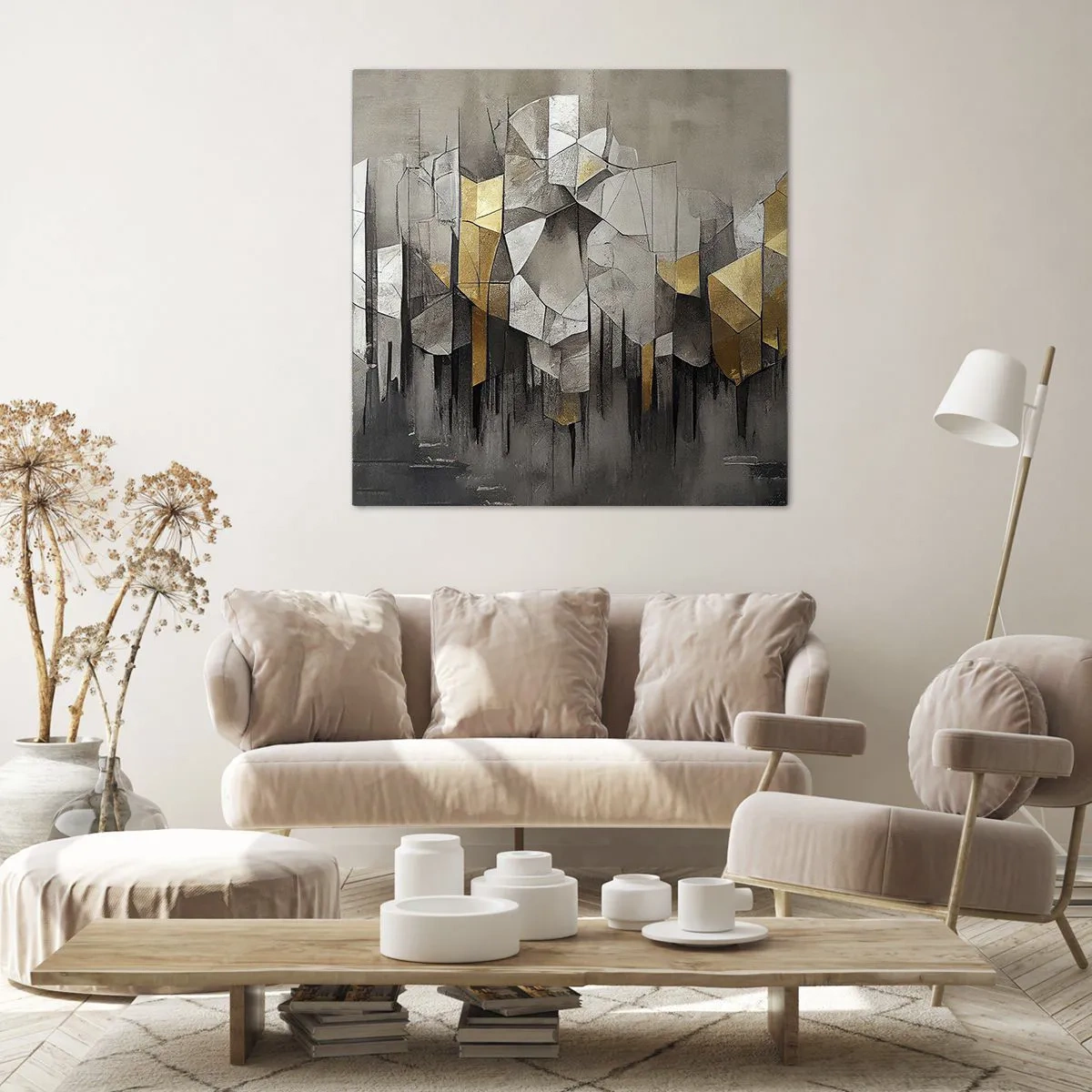 Quadro su tela - Stampe su Tela - Composizione di ghiaccio e luce - 60x60 cm