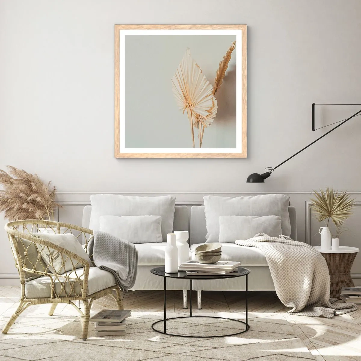 Poster in cornice rovere chiaro - Quando serve il sollievo - 50x50 cm
